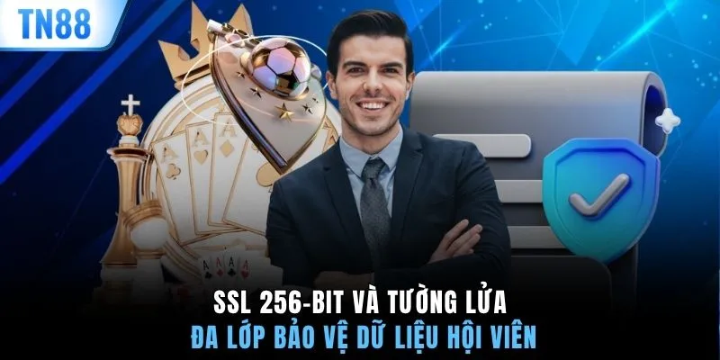SSL 256-bit và tường lửa đa lớp bảo vệ dữ liệu hội viên